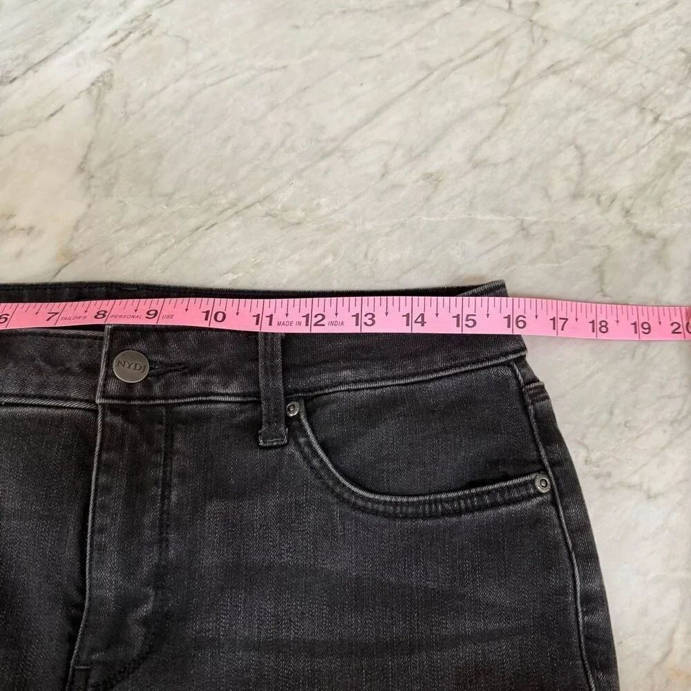 NYDJ Jeans Women Alina Legging washed Black Denim Stretch Slimming Curvy size 10 - Picture 5 of 7